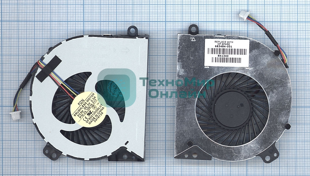 Вентилятор (кулер) для ноутбука HP ProBook 4440s 4540s 4740s 4745s VER-1