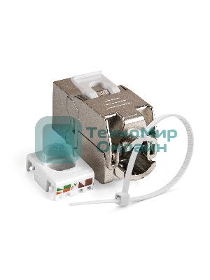 Модуль-вставка Keystone Jack RJ-45 ExeGate KJ-8P8C-SH-C6A-180-TL (Кат.6A, экранированная, 180 градусов, IDC Toolless (без инструмента))