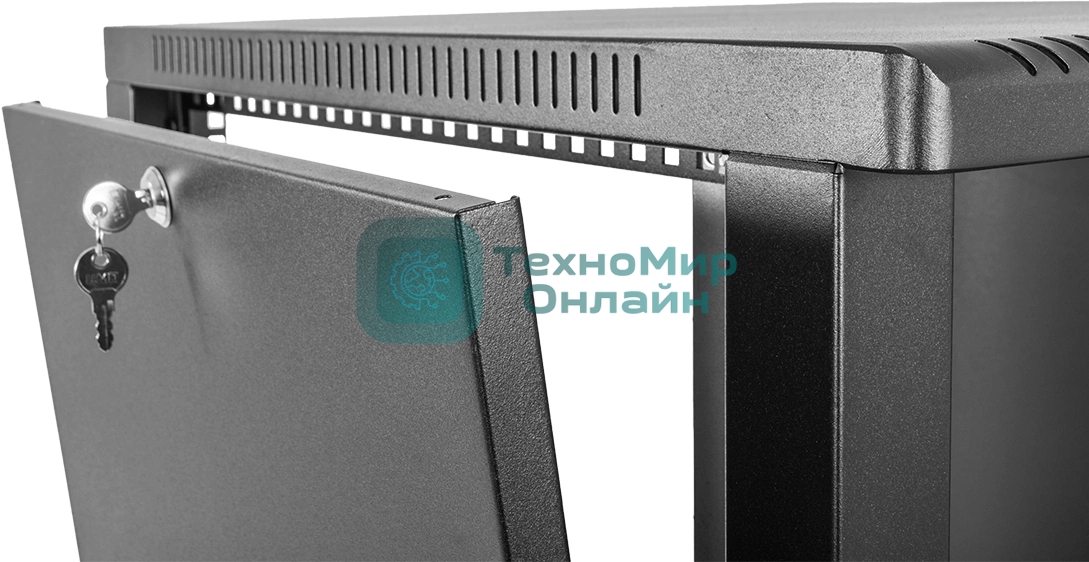 Шкаф ЦМО телекоммуникационный настенный сварной 12U (600 500) съемные стенки, дверь стекло, черный