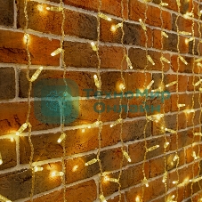 Гирлянда светодиодная Neon-night Занавес 2х9м 1200 LED теплый белый прозрачный ПВХ IP65 эффект мерцания соединяется 230В нужен блок 303-500-1