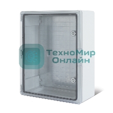 Корпус пластиковый ЩМПп Rexant с прозрачной дверцей и монтажной панелью 400х300х170мм, ABS, УХЛ1, IP65