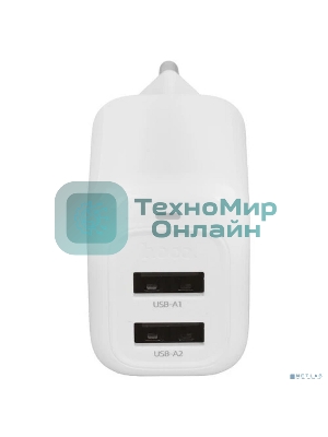 Сетевое зарядное устройство HOCO CS51A/Сетевое ЗУ/2 USB/Выход: 12W/белый