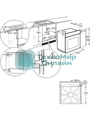 Встраиваемый электрический духовой шкаф Electrolux EOD3C70TK