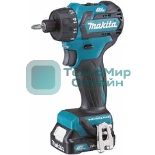 Дрель-шуруповерт Makita DF032DWAE, 12 В, 2 Ач, 35 Нм, бесщеточный