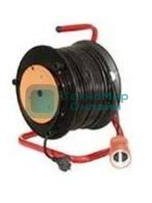 Удлинитель на катушке 1х50 м без заземл. 10А IP20 1.3 кВт с выносн. розеткой Союз 481S-2105