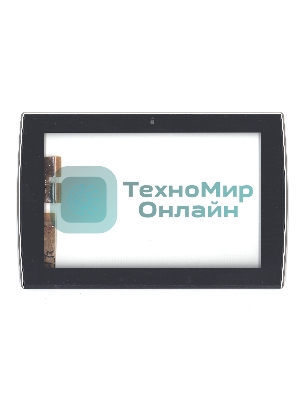 Сенсорное стекло (тачскрин) для Asus Eee Pad Slider SL101, черное с рамкой