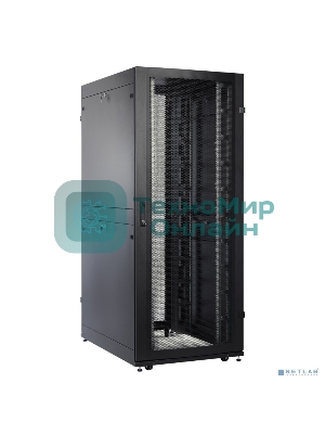 Шкаф серверныйЦМО! ПРОФ напольный 42U (800x1200) дверь перфорированная 2 шт., черный, в сборе (ШТК-СП-42.8.12-44АА-9005)