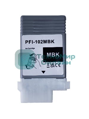 Картридж струйный Sakura 0894B001 (PFI-102MBK) для Canon, черный матовый, 130 мл.