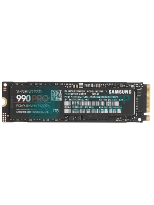 Накопитель SSD Samsung 990 PRO, 1000Gb, PCIe 4.0 x4, M.2 2280, NVMe, R/W 7450/6900