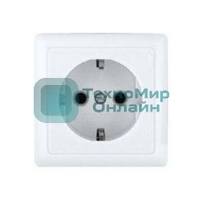 Розетка 1-м ОП Хит 16А с заземл. белый SchE RA16-133-B
