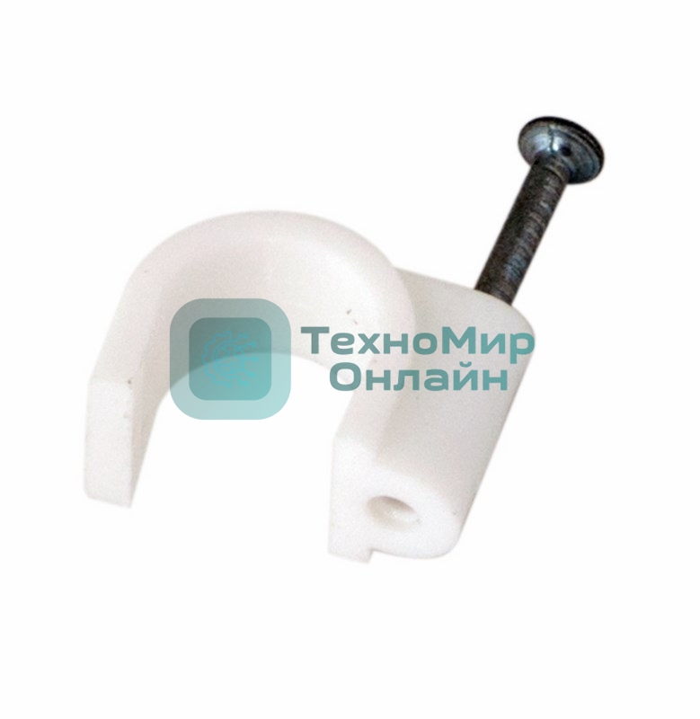 Крепеж кабеля круглый Rexant 12 мм, белый (упак. 50 шт)