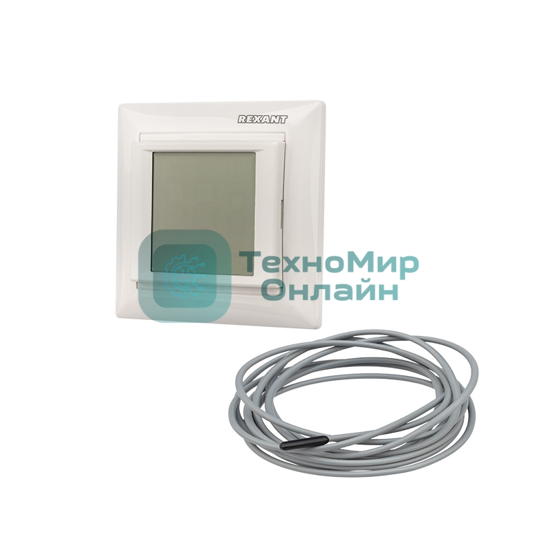 Терморегулятор сенсорный Rexant RX-419B, белый, совместим с Legrand серии Valena