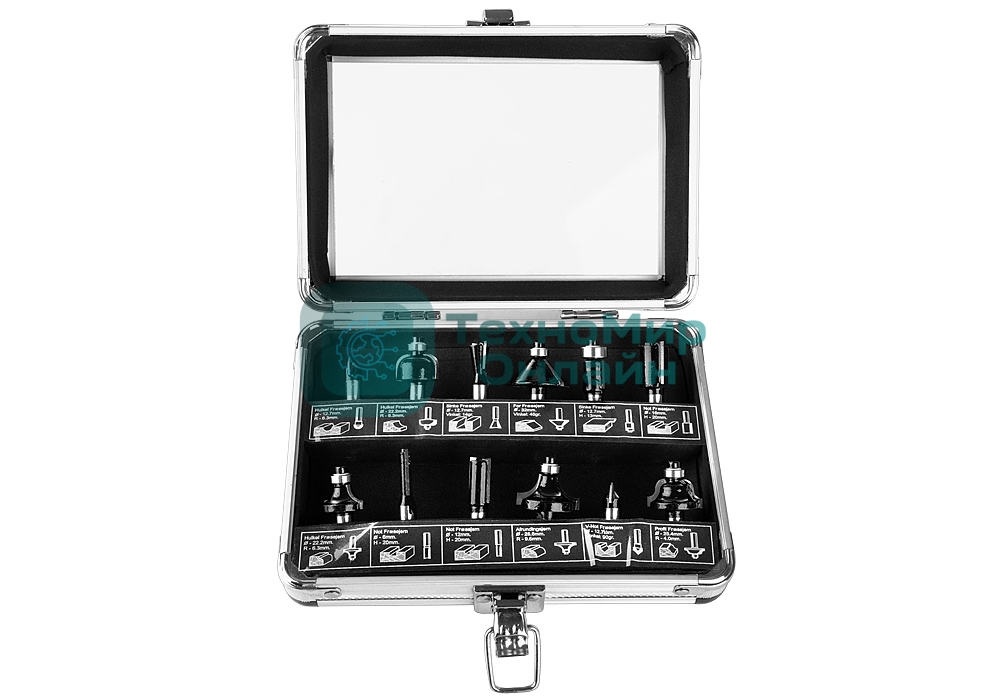 Набор фрез Sturm! 9016-RB-S8-12-3 в металлическом кейсе 12шт