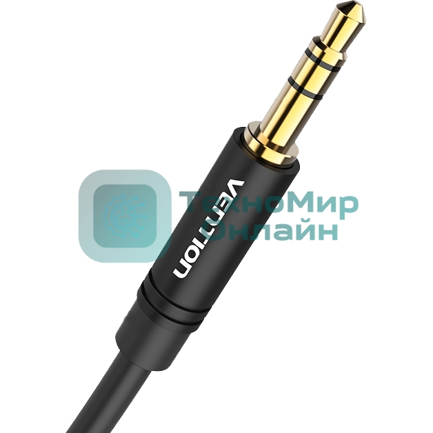 Кабель Vention аудио Jack 3,5 мм M/Jack 3,5 мм M - 1м черный Кабель Vention аудио Jack 3,5 мм M/Jack 3,5 мм M - 1м черный