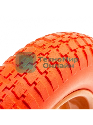 Колесо Palisad полиуретановое 3.00-8 длина оси 90 мм, подшипник 16 мм