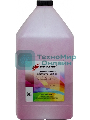 Тонер Static Control OKIUNIV3-1KG-M пурпурный флакон 1000гр. для принтера Oki C3300N/5500