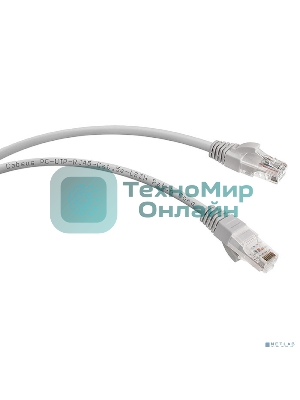 Шнур коммутационный Cabeus, Cat.5e, неэкр., U/UTP, RJ45/RJ45, LSZH, AWG24, 5м, серый