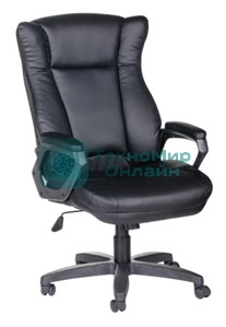 Кресло компьютерное OLSS АДМИРАЛ Ультра черный экокожа Крестовина 