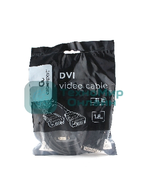 Кабель DVI-D single link Cablexpert CC-DVIL-BK-6, 19M/19M, 1.8м, CCS, черный, экран, феррит.кольца, пакет