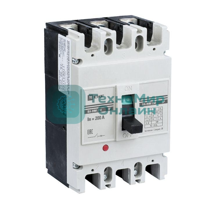 Выключатель автоматический 3п ВА-99М 250/200А 25кА Basic EKF mccb99-250-200m