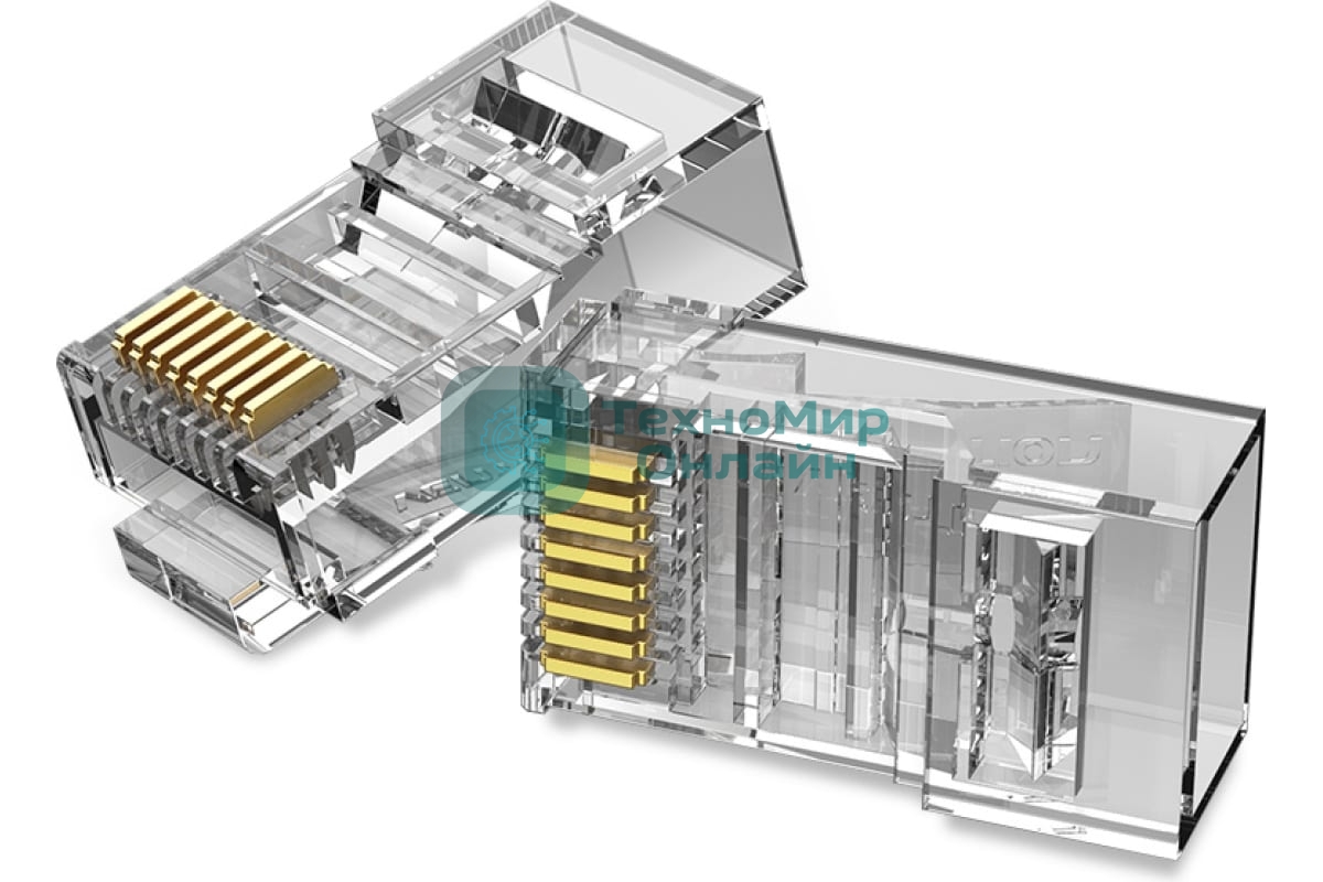 Коннектор Vention RJ45 (8p8c), cat. 6, под витую пару (50 шт.)