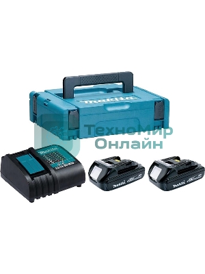 Набор Makita 2 шт BL1815N аккумулятор + 1 шт DC18SD зарядное устройсво + кейс 197143-8