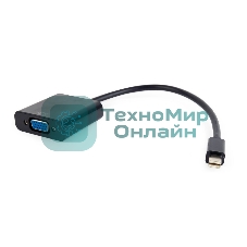 Переходник miniDisplayPort - VGA, Cablexpert A-mDPM-VGAF-02, 20M/15F, длина 15 см, черный, пакет