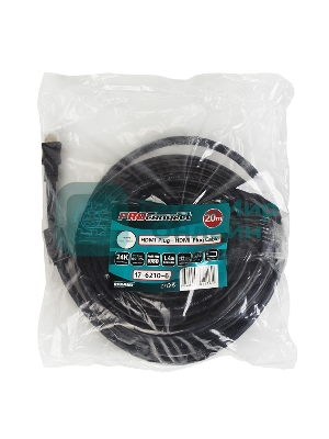 Кабель PROconnect Шнур HDMI - HDMI gold 20М с фильтрами (PE bag)