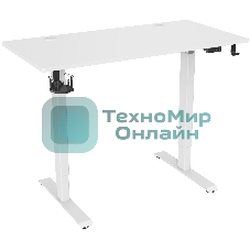 Стол игровой Cactus CS-ED-WWT столешница МДФ белый, каркас белый