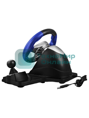 Руль черный SVEN GC-W600 (виброотдача, педали, джойстик, 12 кн., USB)