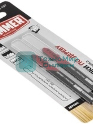 Пилка для лобзика Haммerflex 204-107 JG WD-PL T119B (2pcs) мягк.др\пл, 67мм, шаг 1.9-2.3, HCS, 2шт