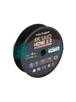Активный оптический кабель Cablexpert HDMI, 50м, v2.0, 19M/19M, AOC Premium Series, позол.разъемы, экран, коробка