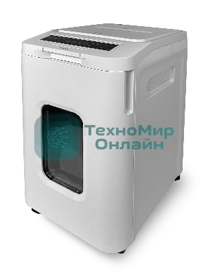 Шредер ГЕЛЕОС АП55-5, DIN P-5 (5 ур-нь секр.), фрагмент 1,9х12мм, АВТОПОДАЧА 400 лист (70г/м2), пл.карты/скрепки/скобы, 55 литров