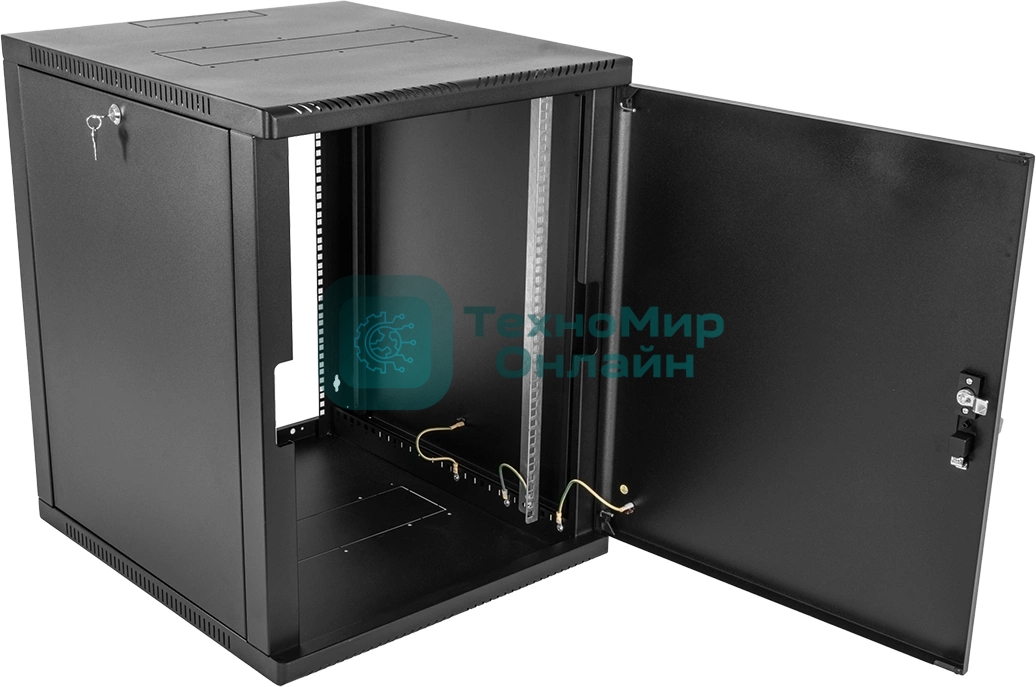 Шкаф ЦМО телекоммуникационный настенный сварной 12U (600 650) съемные стенки, дверь металл, черный