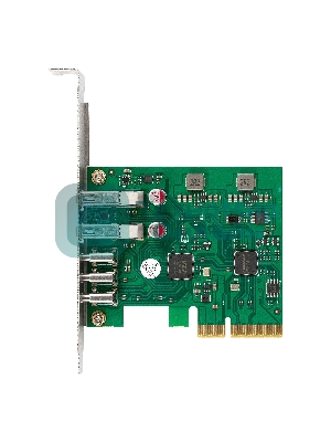 Контроллер ExeGate EXE-313V2-2A3C 10Gbps (PCI-E x4 v3.0, USB3.2 Gen2 2xType-A + 3xType-C ext., SuperSpeed+ скорость до 10 Гбит/с, Chipset ASM3142+VL820)