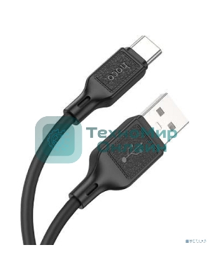 Кабель USB HOCO X90 Type-C/ 1m/ 3A/ Силикон/ Black
