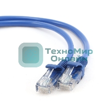 Патч-корд UTP Cablexpert cat.5e, 0.5м, литой, многожильный, синий