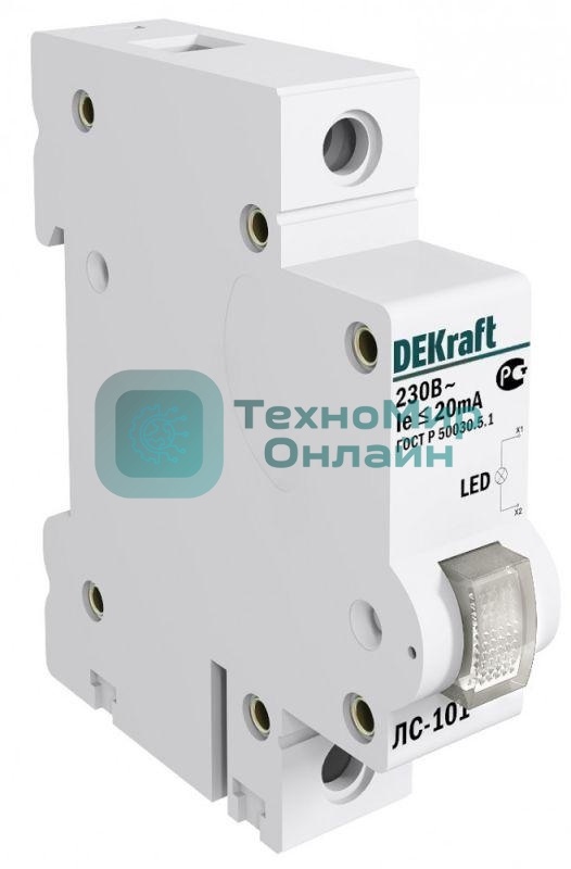 Лампа сигнальная на DIN-рейку 1p красн. SchE 18002DEK