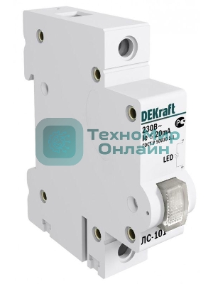 Лампа сигнальная на DIN-рейку 1p красн. SchE 18002DEK