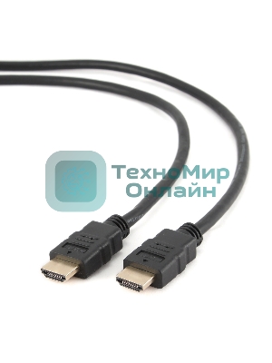 Кабель Cablexpert HDMI CC-HDMI4-10, 19M/19M, v2.0, медь, позол.разъемы, экран, 3м, черный, пакет