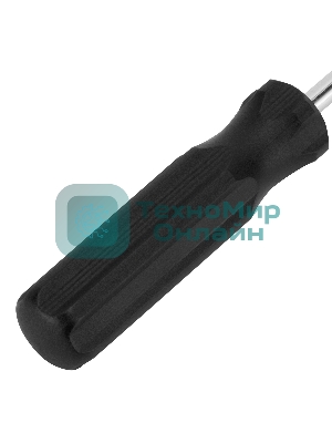 Отвертка Sparta PH2х100 мм, углеродистая сталь, черная пластиковая рукоятка