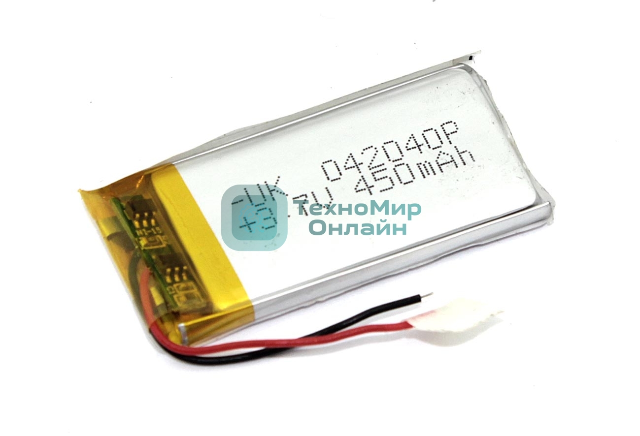 Аккумулятор Li-Pol (батарея) 4*20*40мм 2pin 3.7V/450mAh