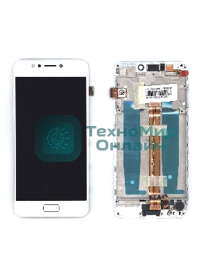 Дисплей для Asus ZenFone 4 Max ZC520KL, белый с рамкой