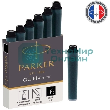 Картридж Parker Quink Z17 Mini (CW1950407) черные чернила, для ручек перьевых (6шт)