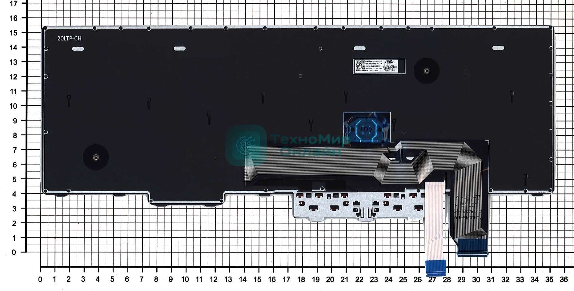 Клавиатура для ноутбука Lenovo Thinkpad P15 T15g черная с подсветкой
