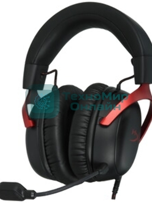 Гарнитура HyperX Cloud III чёрный-красный, проводная, 3.5 мм