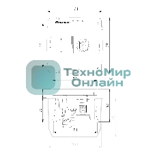 Розетка ТВ+Ethernet RJ-45 6 cat.(слоновая кость)