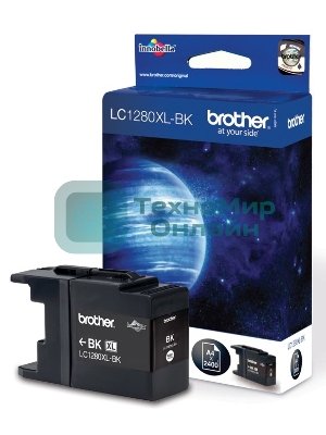 Картридж струйный Brother LC1280XLBK черный (2400 стр) для Brother MFC-J6510DW, MFC-J5910DW, MFC-J6710DW, MFC-J6910DW, MFC-J6710D