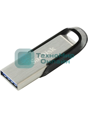 Флешка USB Sandisk CZ73 Cruzer Ultra Flair (SDCZ73-032G-G46), 32Gb, USB 3.0, R/W 150/45, серебристый/черный
