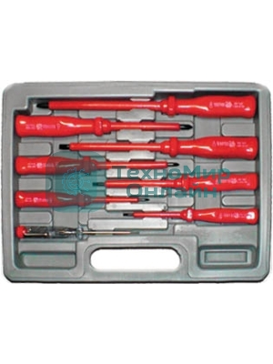 Набор отверток FIT 56127изолированные CrV, 1000 В, в чемод., набор 7 шт.+1 шт. индикаторная